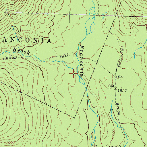 Topographic Map of Lincoln Brook, NH