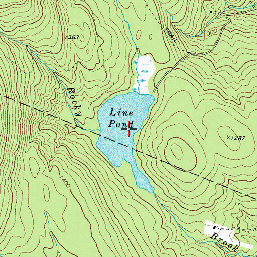 Topographic Map of Line Pond, NH