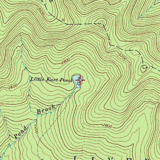 Topographic Map of Little East Pond, NH