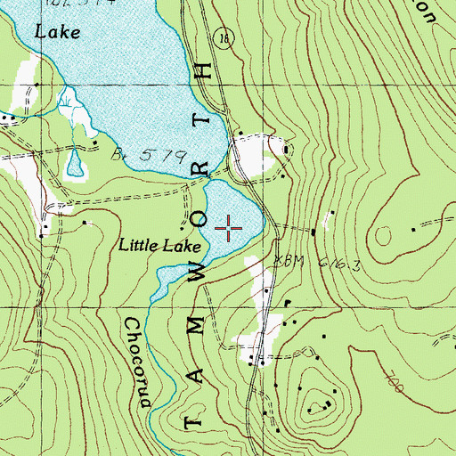 Topographic Map of Little Lake, NH
