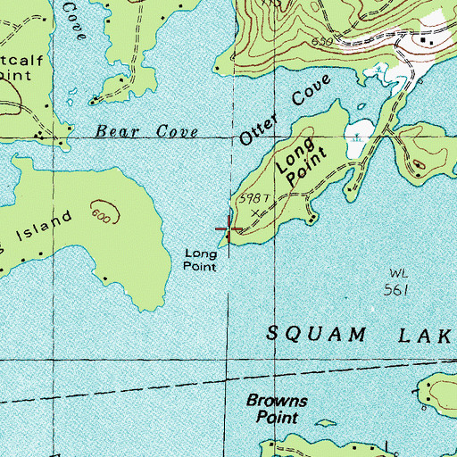 Topographic Map of Long Point, NH