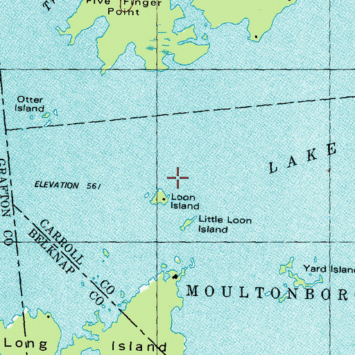 Topographic Map of Loon Islands, NH