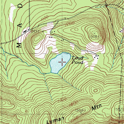 Topographic Map of Loud Pond, NH