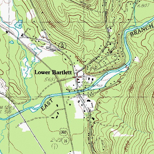 Topographic Map of Lower Bartlett, NH