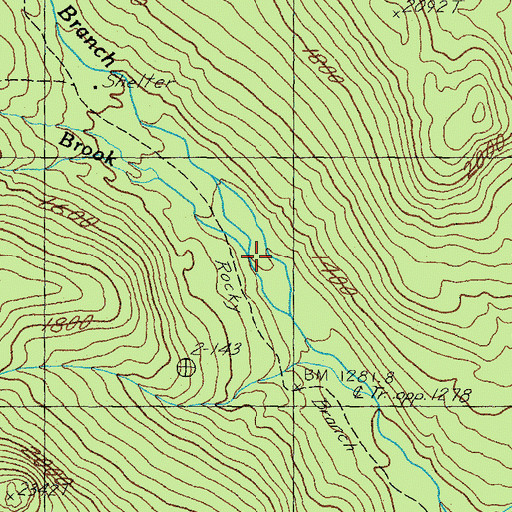 Topographic Map of Lower Stairs Brook, NH