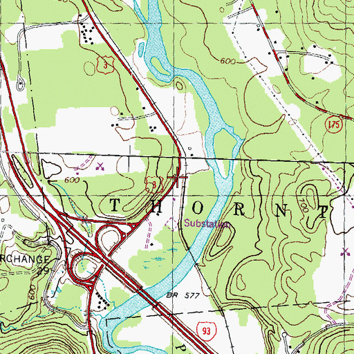 Topographic Map of Lyfords Siding, NH