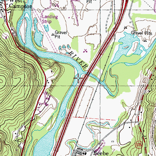 Topographic Map of Mad River, NH