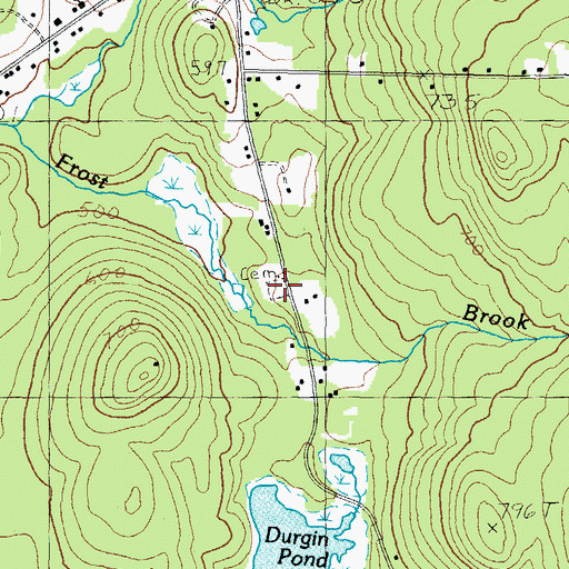 Topographic Map of Madison Cemetery, NH