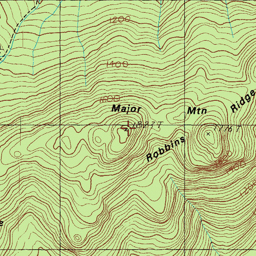 Topographic Map of Major Mountain, NH