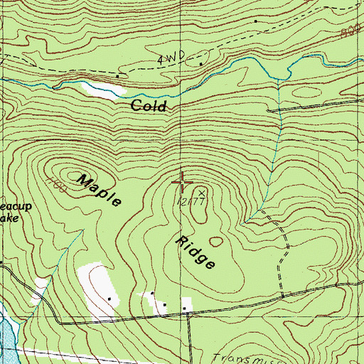 Topographic Map of Maple Ridge, NH