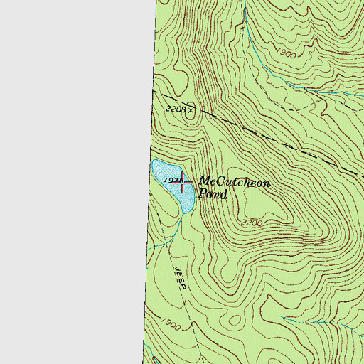 Topographic Map of McCutcheon Pond, NH