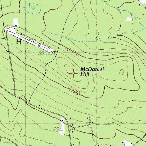 Topographic Map of McDaniel Hill, NH