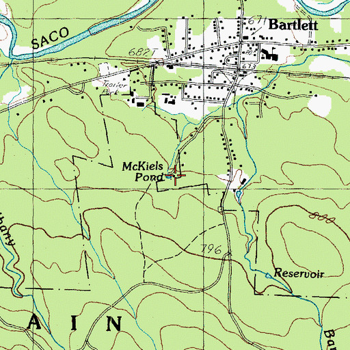 Topographic Map of McKiels Pond, NH