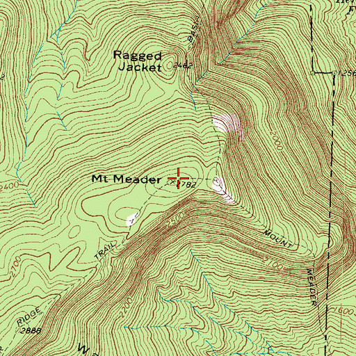 Topographic Map of Mount Meader, NH