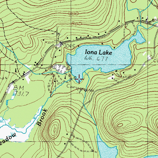 Topographic Map of Meadow Brook, NH
