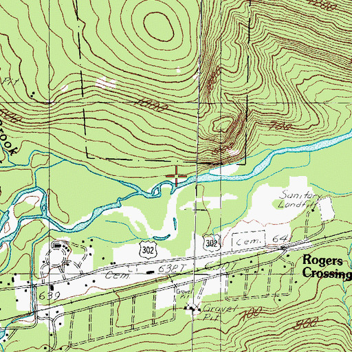 Topographic Map of Meadow Brook, NH