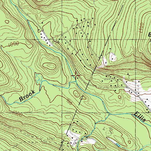 Topographic Map of Meserve Brook, NH