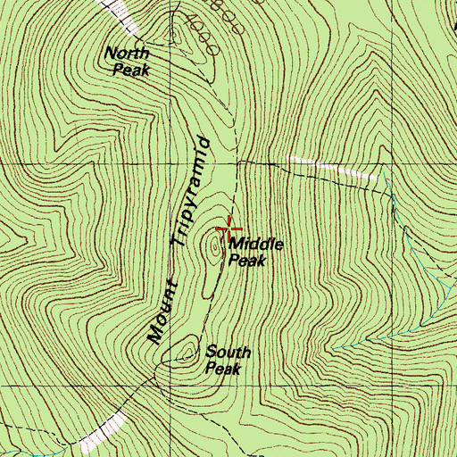 Topographic Map of Middle Peak, NH