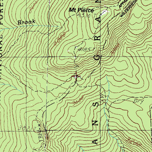 Topographic Map of Mizpah Spring Hut, NH