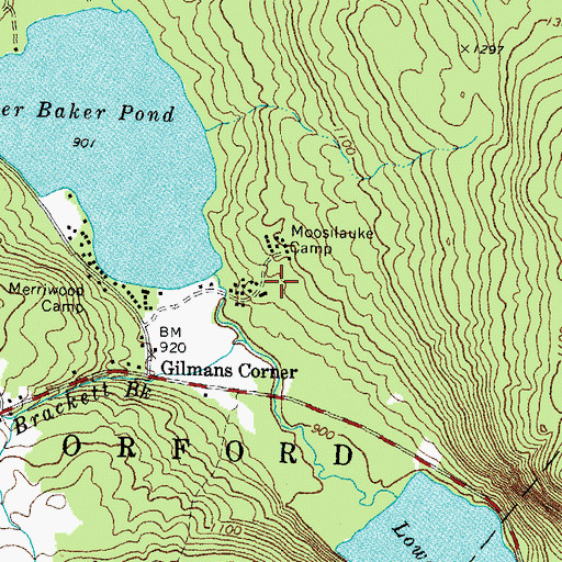 Topographic Map of Moosilauke Camp, NH