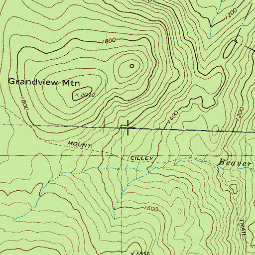 Topographic Map of Mount Cilley Trail, NH
