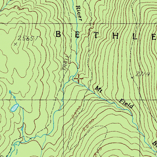 Topographic Map of Mount Field Brook, NH