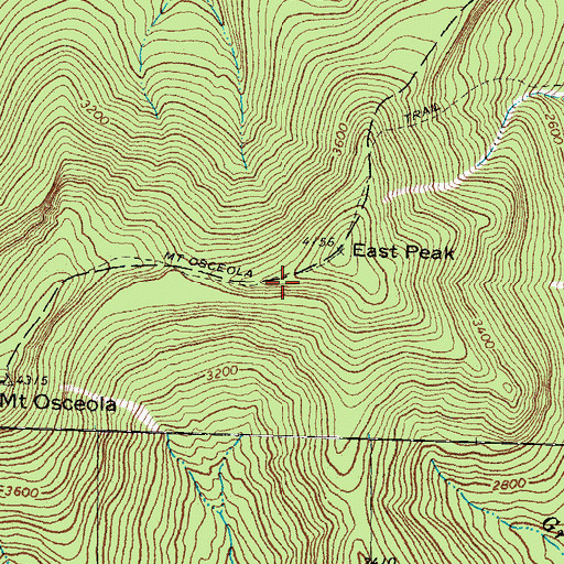 Topographic Map of Mount Osceola Trail, NH