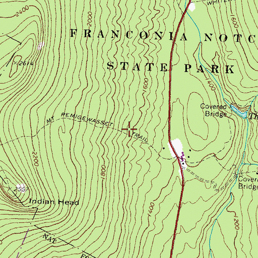 Topographic Map of Mount Pemigewasset Trail, NH