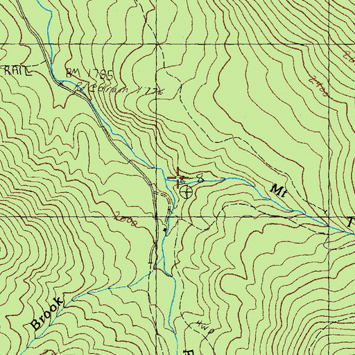 Topographic Map of Mount Tom Brook, NH