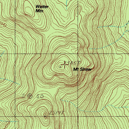 Topographic Map of Mountain Shaw, NH