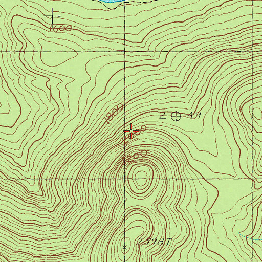 Topographic Map of Mountain Shaw Trail, NH