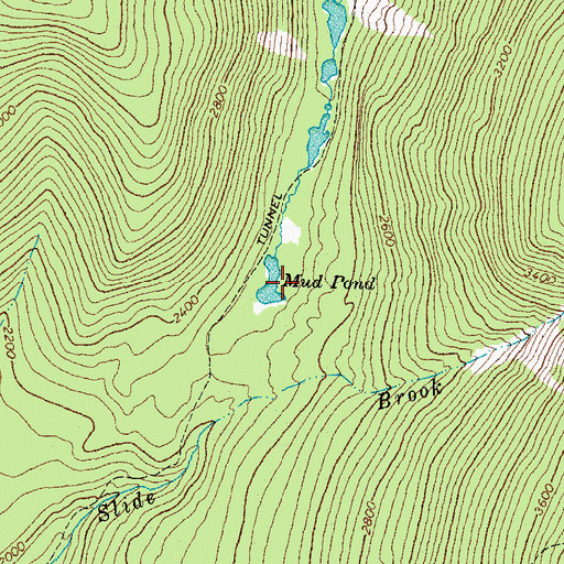 Topographic Map of Mud Pond, NH