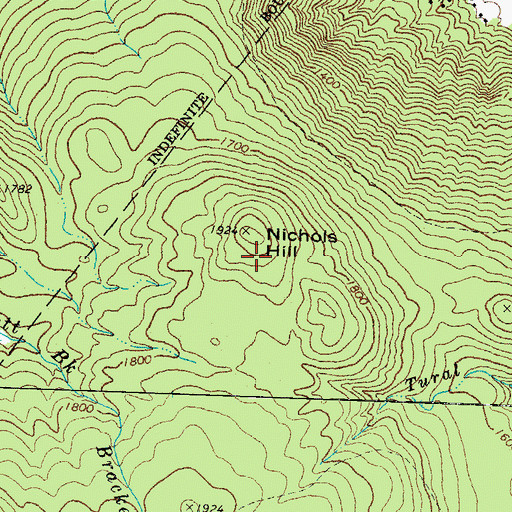 Topographic Map of Nichols Hill, NH