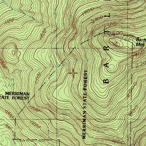 Topographic Map of Number Five Ski Trail, NH
