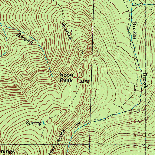 Topographic Map of Noon Peak, NH