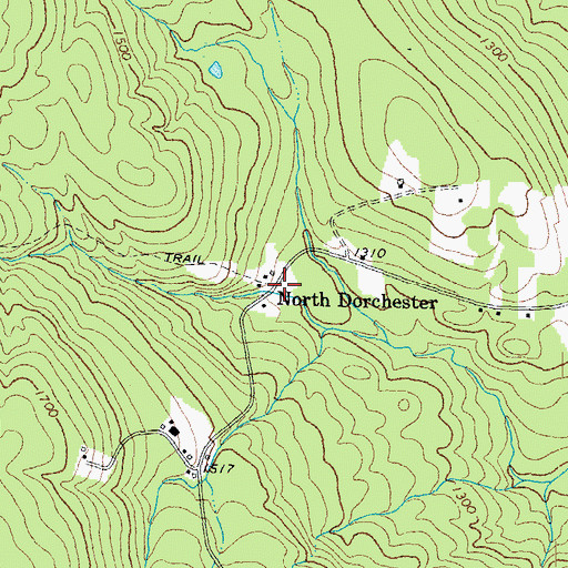 Topographic Map of North Dorchester, NH