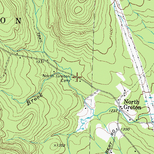 Topographic Map of North Groton Cemetery, NH