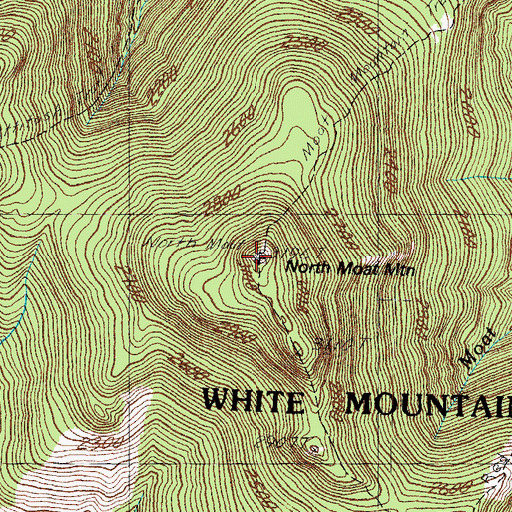 Topographic Map of North Moat Mountain, NH