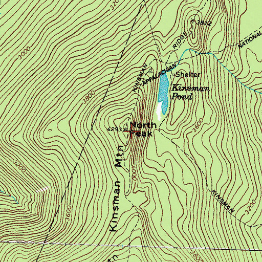 Topographic Map of North Peak, NH