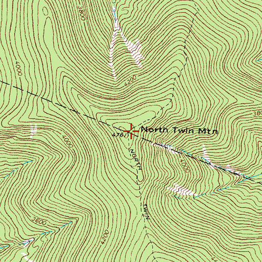 Topographic Map of North Twin Mountain, NH