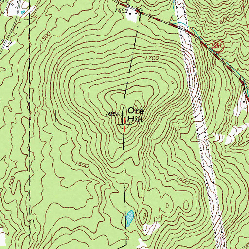 Topographic Map of Ore Hill, NH