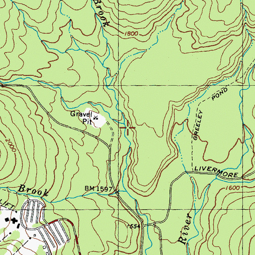 Topographic Map of Osceola Brook, NH