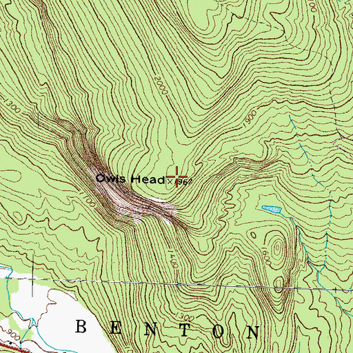Topographic Map of Owls Head, NH