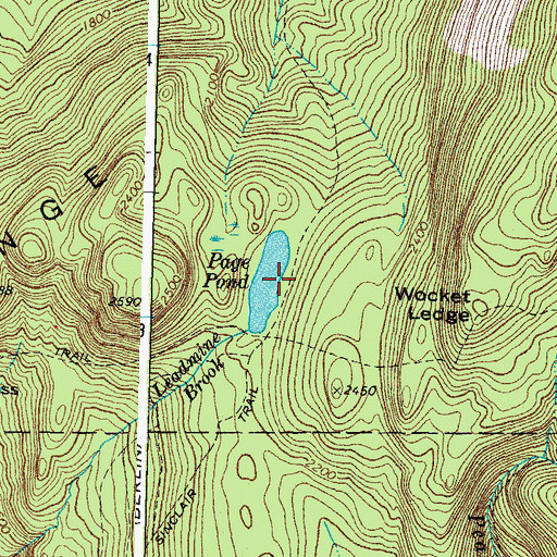 Topographic Map of Page Pond, NH