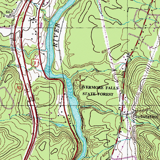 Topographic Map of Palmer Brook, NH