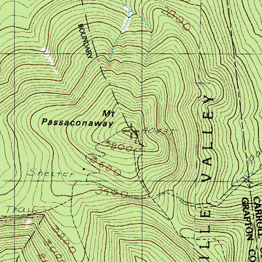 Topographic Map of Mount Passaconaway, NH