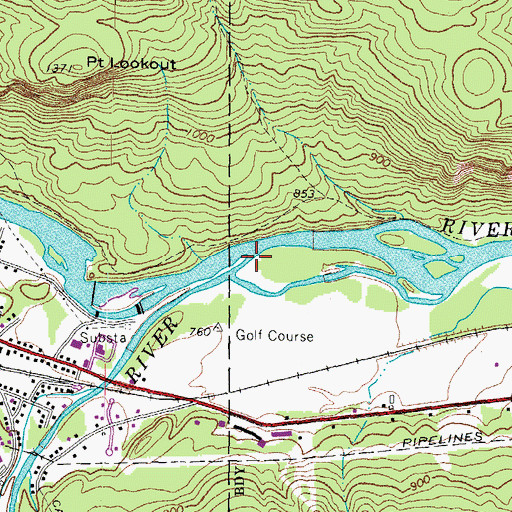 Topographic Map of Peabody River, NH