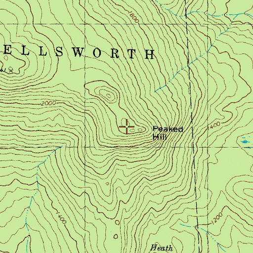 Topographic Map of Peaked Hill, NH