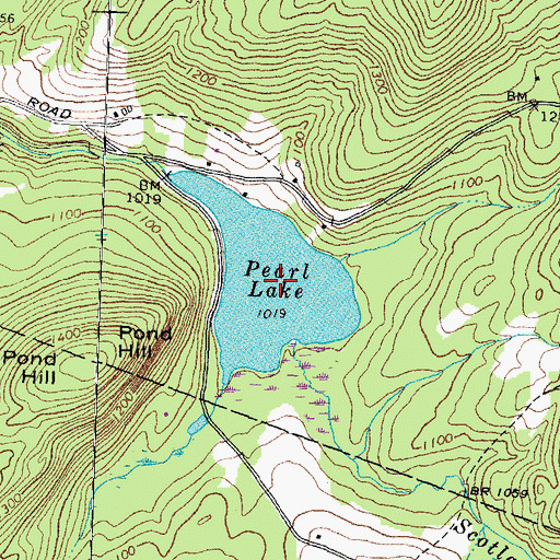 Topographic Map of Pearl Lake, NH