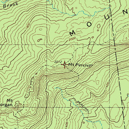 Topographic Map of Mount Percival, NH